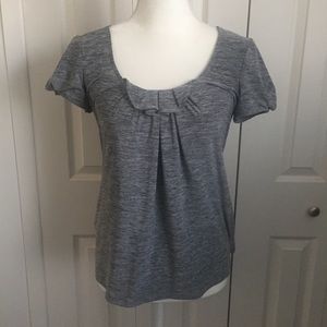 To the Max Grey Ruffle Front Top Size XS